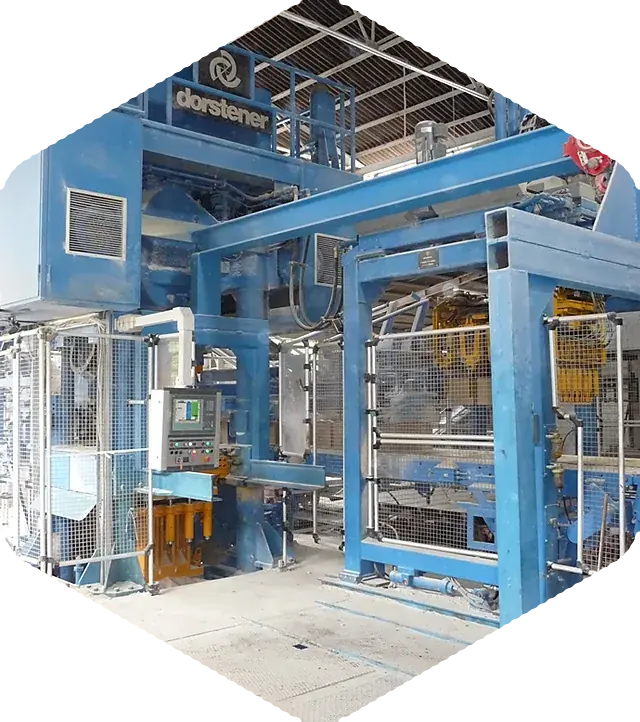 Prasa hydrauliczna Dorstener HDP800 w zakładzie w Trąbkach