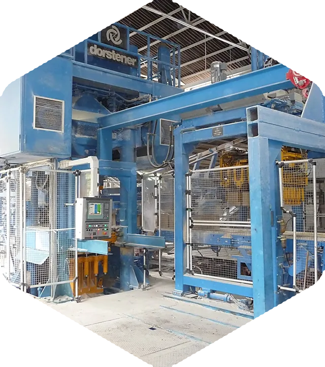 Prasa hydrauliczna Dorstener HDP800 w zakładzie w Trąbkach